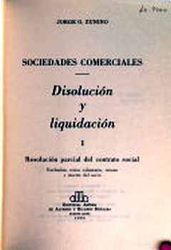 DISOLUCION Y LIQUIDACION 1 (SOCIEDADES COMERCIALES)