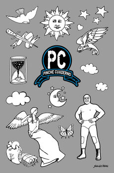 PINCHE CUADERNO -GRIS-