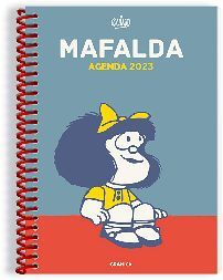 AGENDA MAFALDA 2023 -COLUMNA/ANILLADA- (AZUL)