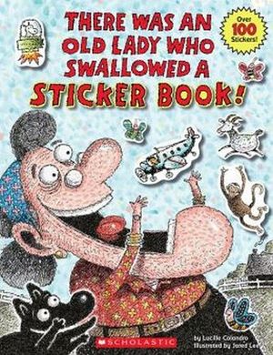 THERE WAS AN OLD LADY WHO SWALLOWED A STICKER BOOK!
