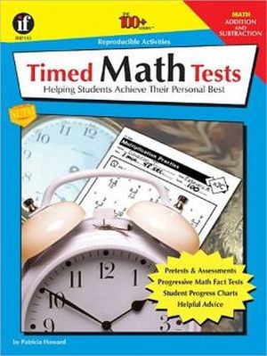 TIMED MATH TEST ADDITION AND SUBSTRATION BOOK
