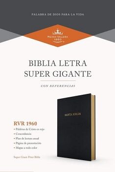 SANTA BIBLIA LETRA GDE. TAM. MANUAL -CON REFERENCIAS- (NEGRO/RVR)