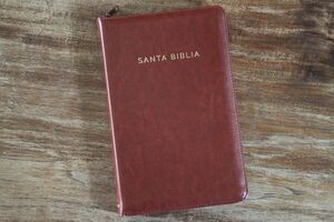 BIBLIA REINA VALERA 1960 LETRA GRANDE. SMIL PIEL CANELA, CREMALLERA, TAMAO MANUAL