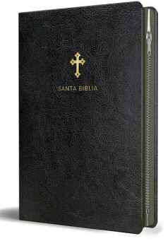 BIBLIA REINA VALERA 1960 LETRA GRANDE. SMIL PIEL NEGRO CON CREMALLERA