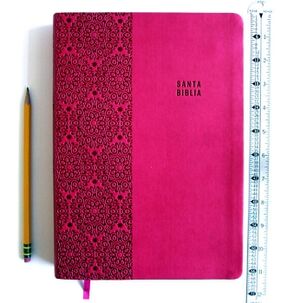 SANTA BIBLIA REINA VALERA LETRA SUPER GIGANTE PIEL FUCSIA