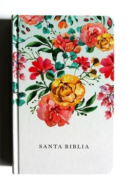 BIBLIA RVR 1960 LETRA GRANDE TAMAO MANUAL, NOMBRES DE DIOS, FLORES ANARANJADAS