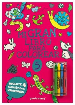 LIBRO INFANTIL: MI GRAN LIBRO PARA COLOREAR 5: ROSA