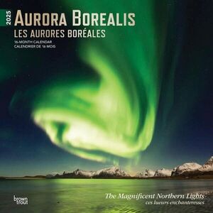 SQUARE WALL 12X12 AURORA BOREALIS LES AURORES BOREALES 2025 SQUARE ENGLISH FRENCH FOIL