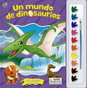 LIBROS DE POSTERS PARA PINTAR: UN MUNDO DE DINOSAURIOS