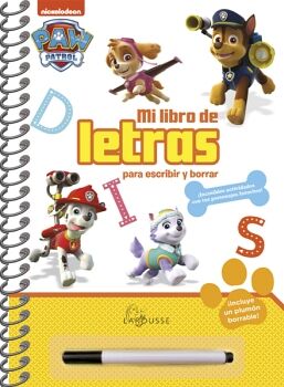 PAW PATROL. MI LIBRO DE LETRAS PARA ESCRIBIR Y BORRAR