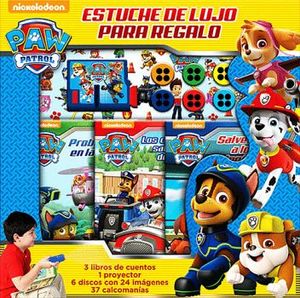 ESTUCHE DE LUJO PARA REGALO -PAW PATROL- (C/3 LIBROS/1 PROYECTOR)