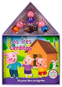 CUENTO INFANTIL MI PRIMER LIBRO CON FIGURITAS: LOS TRES CERDITOS