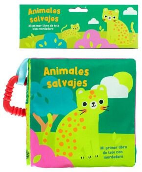 LIBRO PARA BEBS: MI PRIMER LIBRO DE TELA CON MORDEDERA: ANIMALES SALVAJES