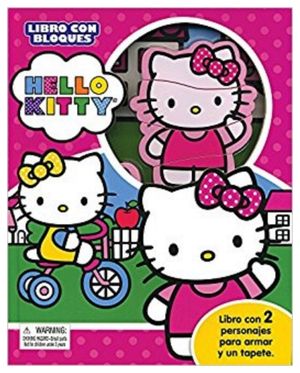 LIBRO CON BLOQUES -HELLO KITTY- (C/2 PERSONAJES PARA ARMAR)