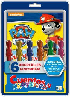 CUENTOS Y CRAYONES -PAW PATROL- (C/6 CRAYONES Y UN CUENTO)