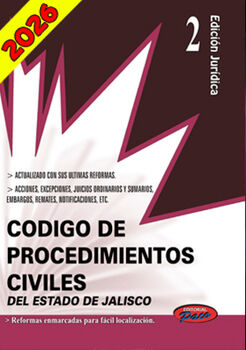 C�DIGO DE PROCEDIMIENTOS CIVILES DE JALISCO -2- ED.JURIDICA 2026