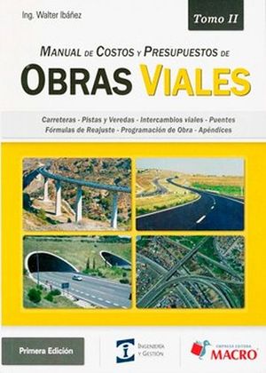 MANUAL DE COSTOS Y PRESUPUESTOS DE OBRAS VIALES II