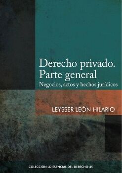 DERECHO PRIVADO. PARTE GENERAL