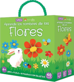 APRENDE LOS NOMBRES DE LAS FLORES (LIBRO+PUZLE+10 FIGURAS)
