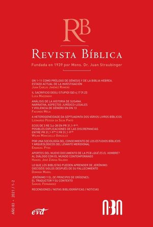 REVISTA B�BLICA 2021/1-2 - A�O 83
