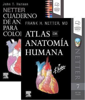 PAQ.NETTER ANATOMÍA HUMANA 7ED+ NETTER CUAD.DE ANAT.P/COLOREAR 2E