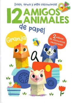 12 AMIGOS ANIMALES DE PAPEL: GRANJA.