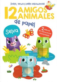 12 AMIGOS ANIMALES DE PAPEL: SELVA.
