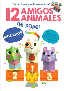 12 AMIGOS ANIMALES DE PAPEL: MASCOTAS.