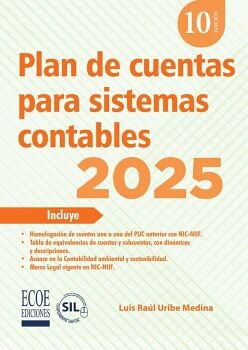 PLAN DE CUENTAS PARA SISTEMAS CONTABLES 2025 10MA EDICIN
