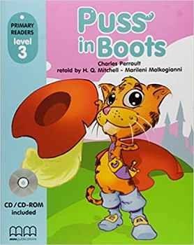 PUSS IN BOOTS BOOK W/CD  -BRITISH & AMERICAN ED-