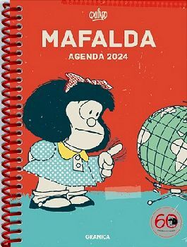 AGENDA MAFALDA 2024 -COLUMNA/ANILLADA- (ROJO)
