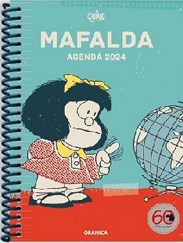 AGENDA MAFALDA 2024 -COLUMNA/ANILLADA- (TURQUESA)