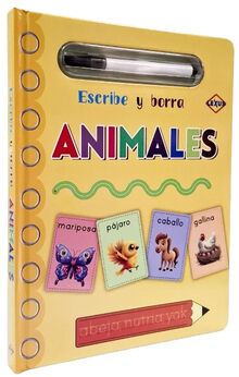 ESCRIBE Y BORRA -ANIMALES- (C/MARCADOR)