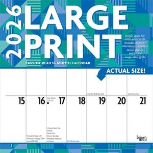 CALENDARIO: LARGE PRINT 2026 SQUARE FLAP MATTE