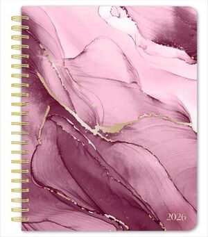 AGENDA: CRACKLED BLUSH 2026 DESK PLANNER FOIL